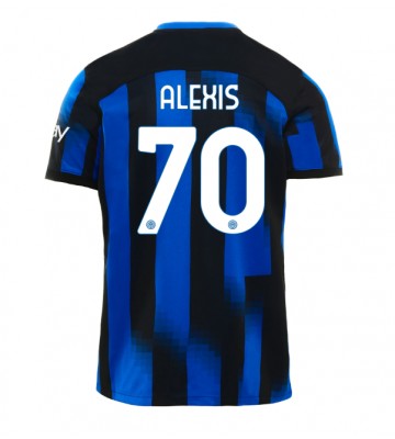 Inter Milan Alexis Sanchez #70 Replika Hjemmebanetrøje 2023-24 Kortærmet